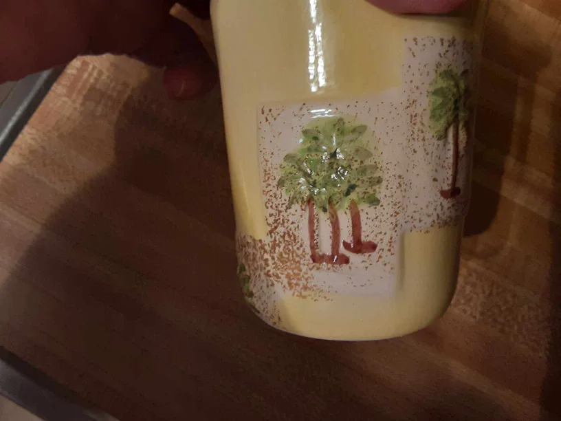 🏈Vintage Yellow Palm Tree Toothbrush Holder image indicator(2)