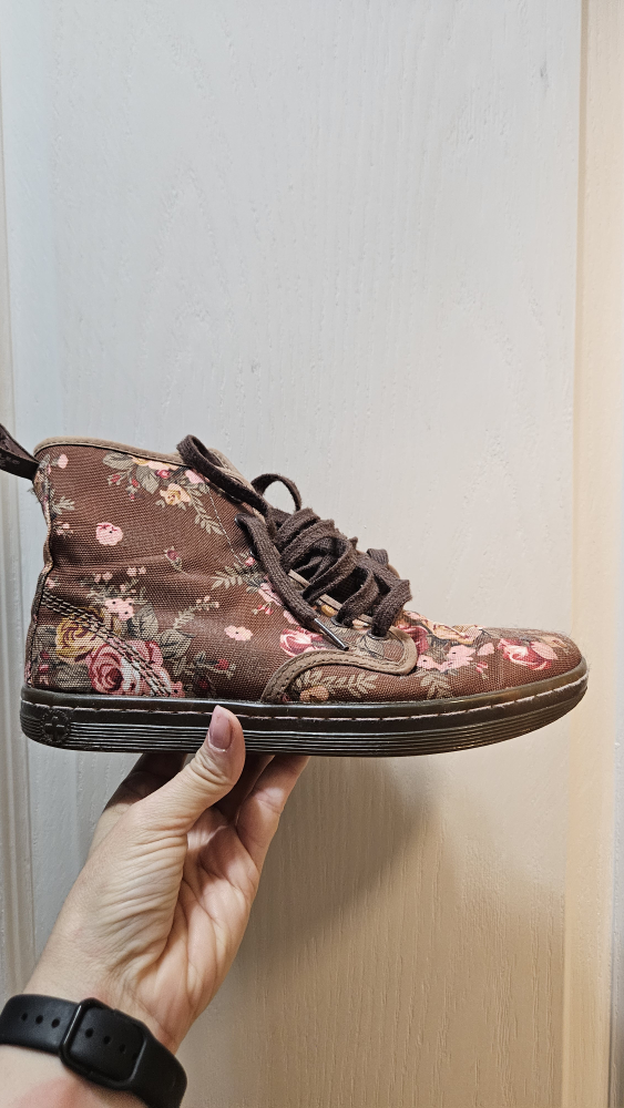 Floral Doc Martens High Top Shoes