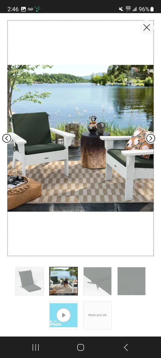 Dark Green Outdoor Chair Cushions 🏈 image indicator(2)