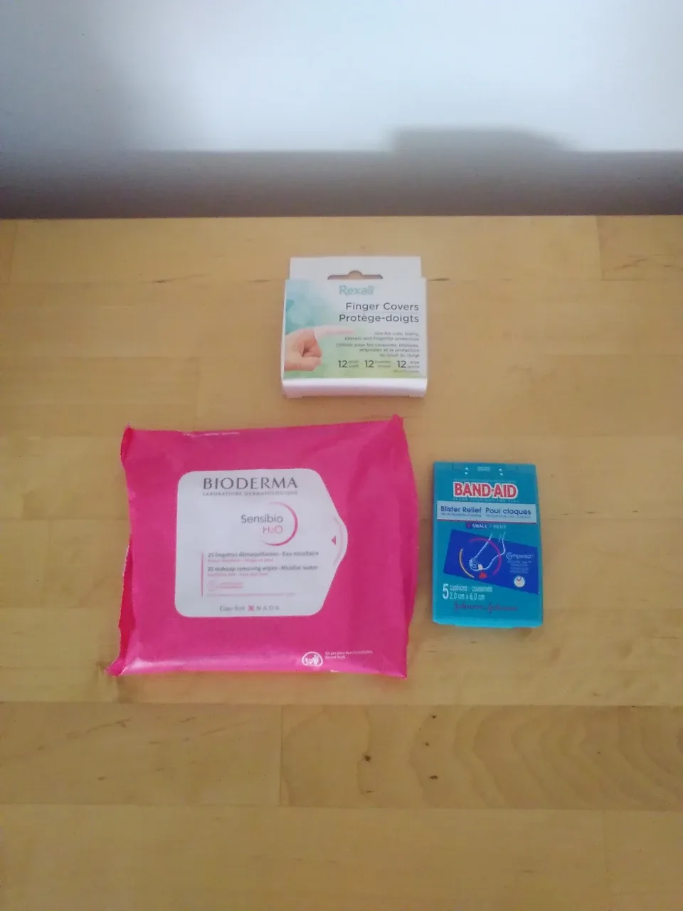 Makeup remover wipes, finger covers, blister bandaids thumbnail