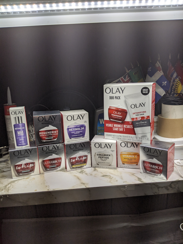 Olay Skincare Lot - Regenerist, Retinol24, Whip, UltraRich