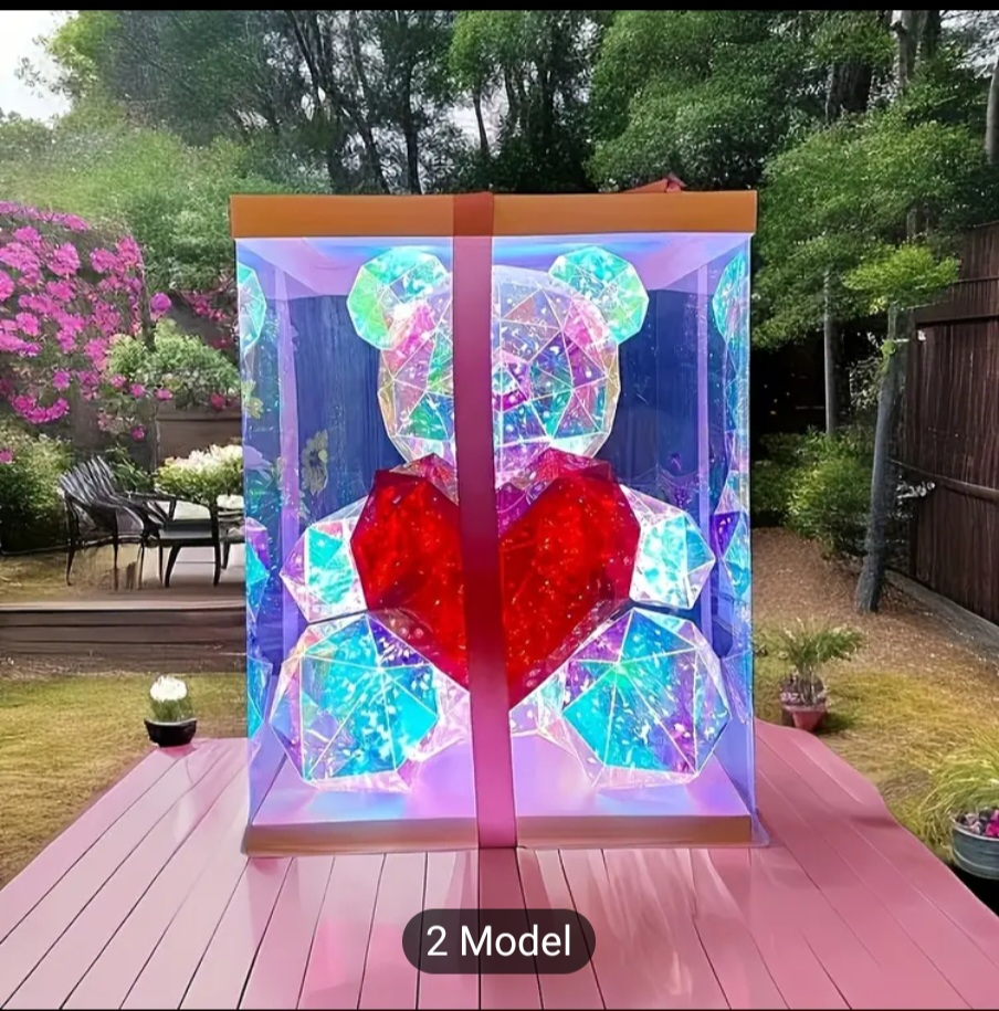 Light-Up Crystal Bear Gift Box