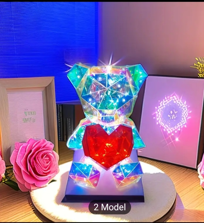 Light-Up Crystal Bear Gift Box - photo 2