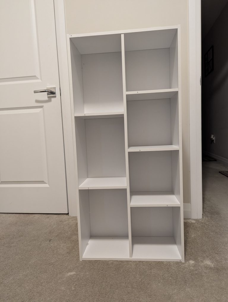 Furinno Bookcase / storage organizer , 7-Cube, White