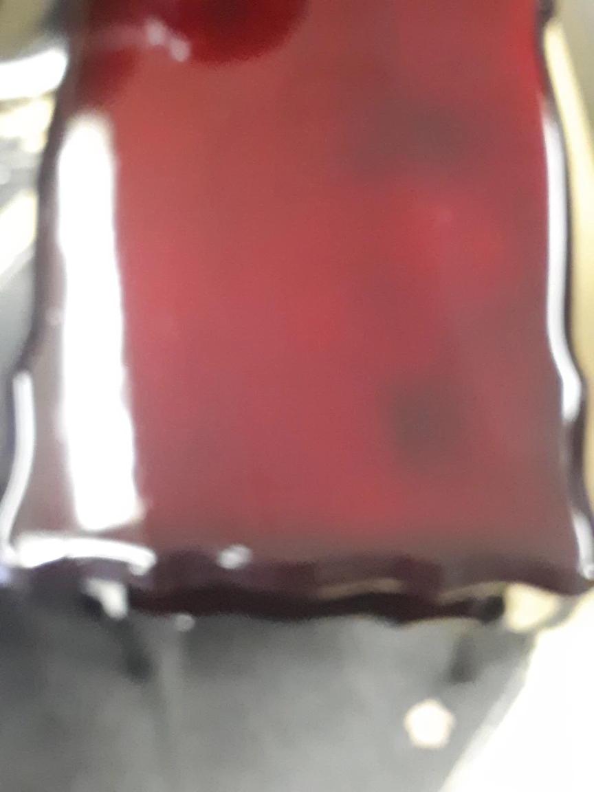Dark Red Painted End Table - photo 2