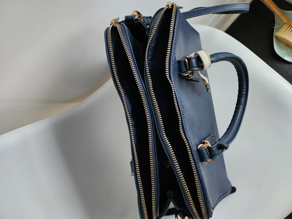 Navy Blue Satchel Handbag image indicator(4)