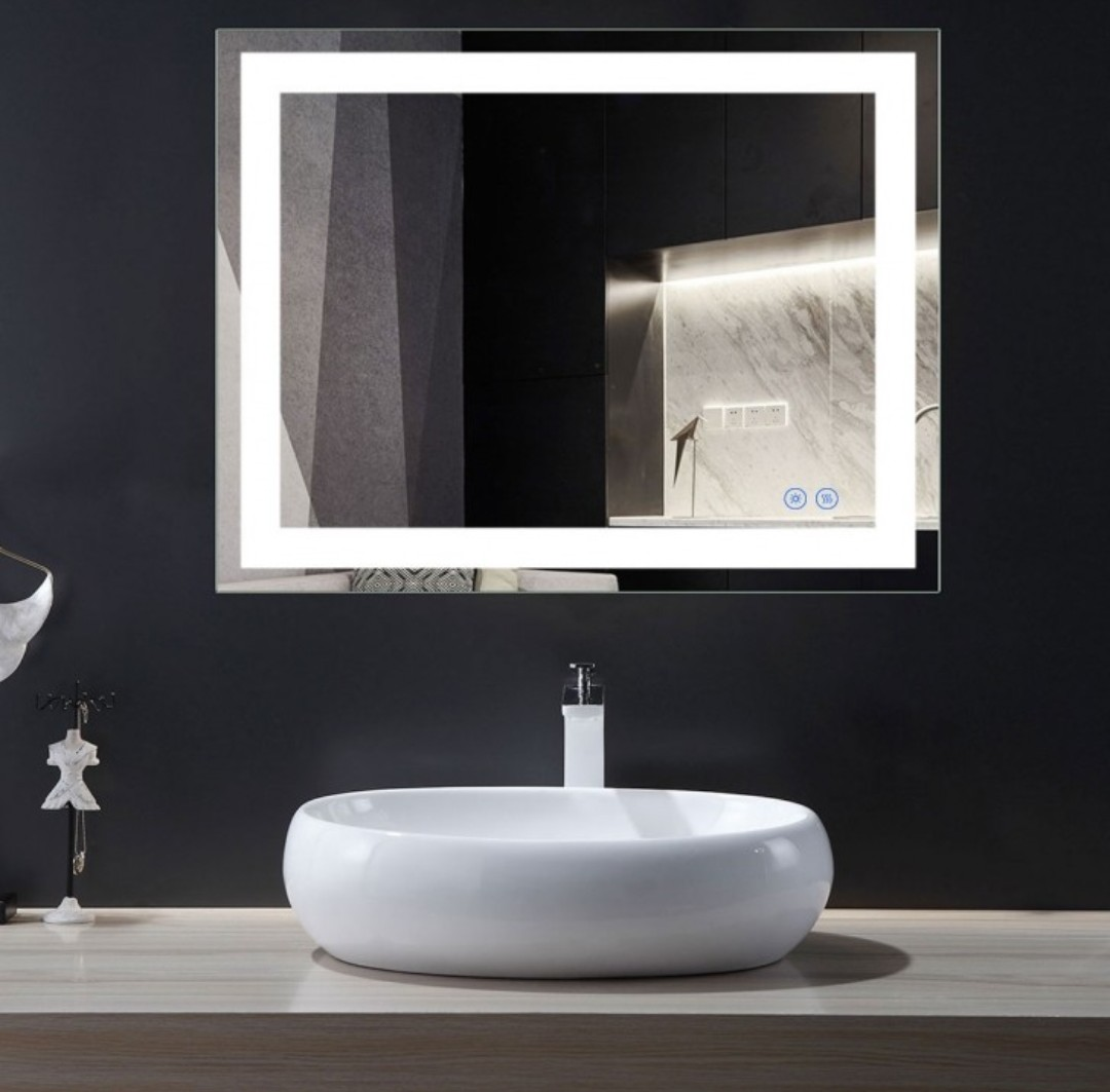 LED Illuminated Bathroom Mirror with Touch Sensor