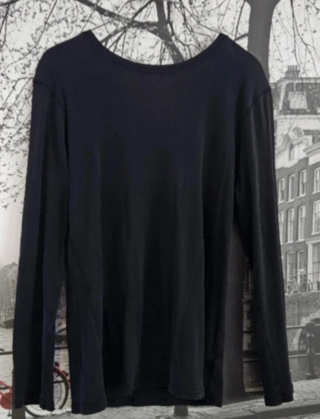 Black long-sleeve shirt
