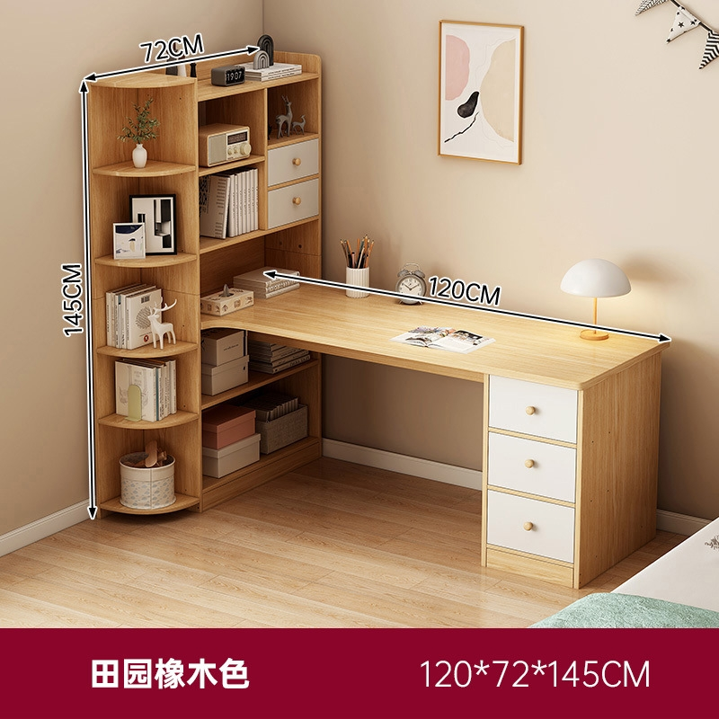 Corner Computer Desk with Bookshelves