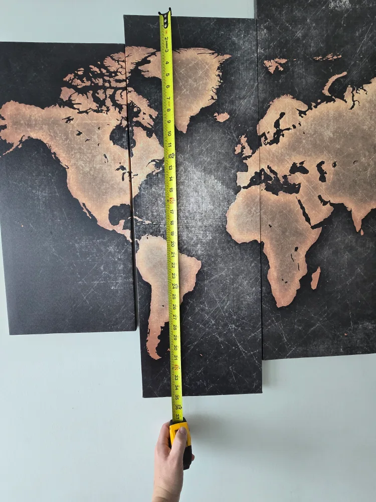 4-Panel World Map Canvas Wall Art image indicator(4)