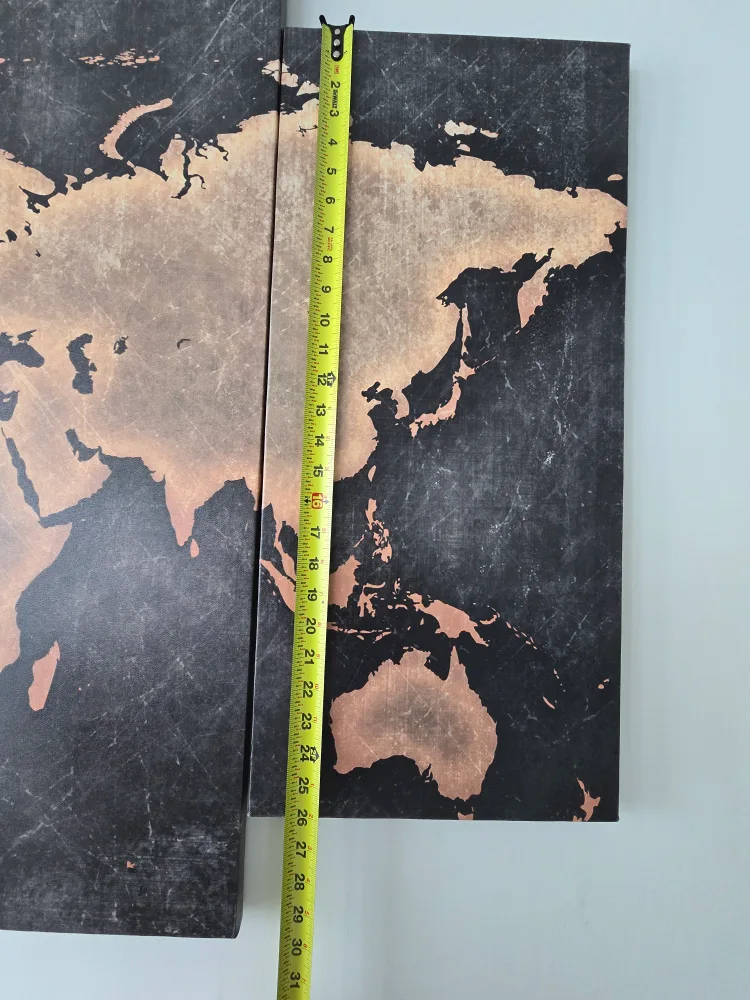 4-Panel World Map Canvas Wall Art image indicator(6)