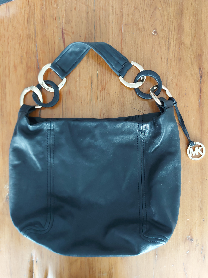 Michael Kors Black Leather Hobo Bag