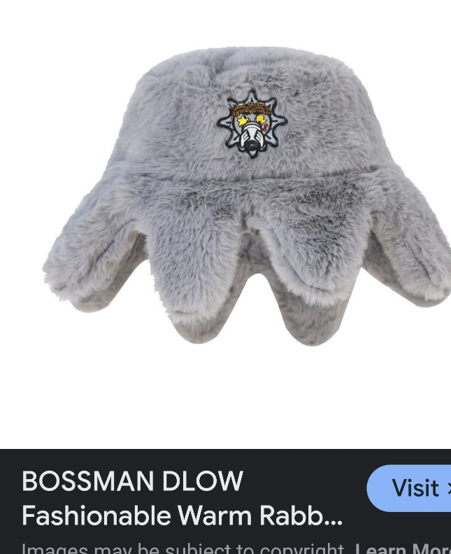 Grey Faux Fur Octopus Hat - The Glorious Glo Gang - photo 3