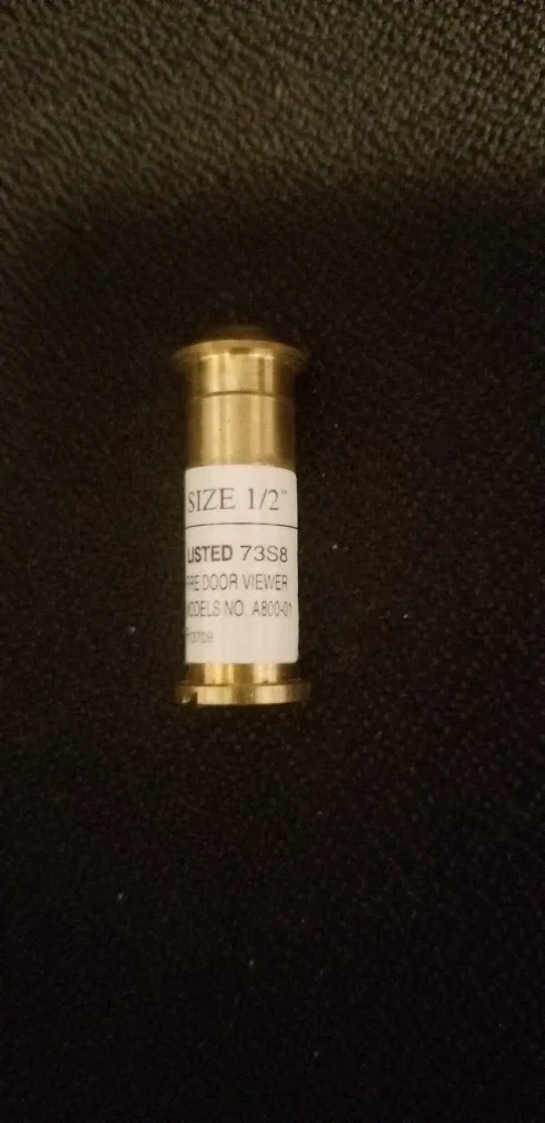 Brass or black door viewer - 1/2" Bore Size image indicator(3)