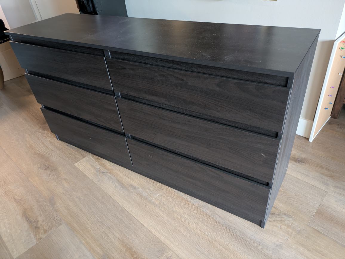 IKEA MALM 6-Drawer Dresser - Dark Brown - photo 2