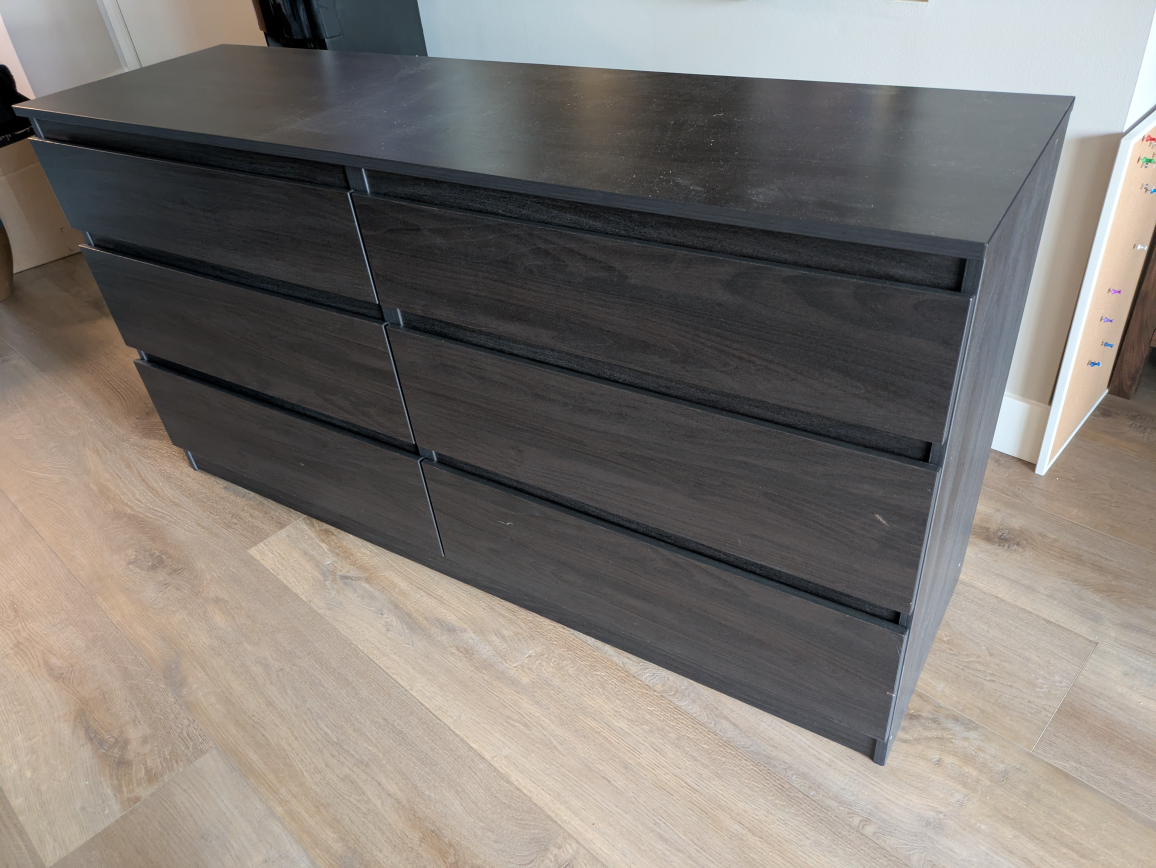 IKEA MALM 6-Drawer Dresser - Dark Brown - photo 5