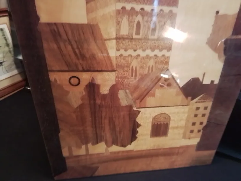 Marquetry Wood Wall Art - Cityscape, USSR image indicator(5)