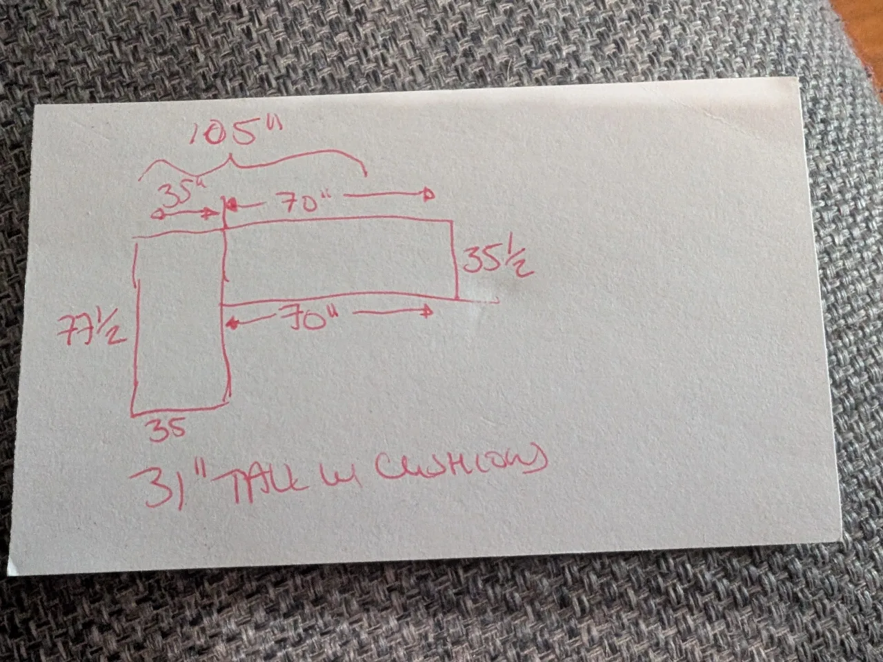 L shaped sectional couch,  with chaise on right side only image indicator(9)