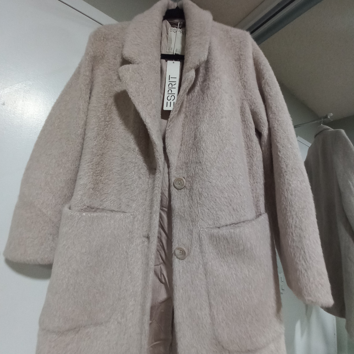 Brand new Esprit Women's Beige Teddy Coat - photo 2
