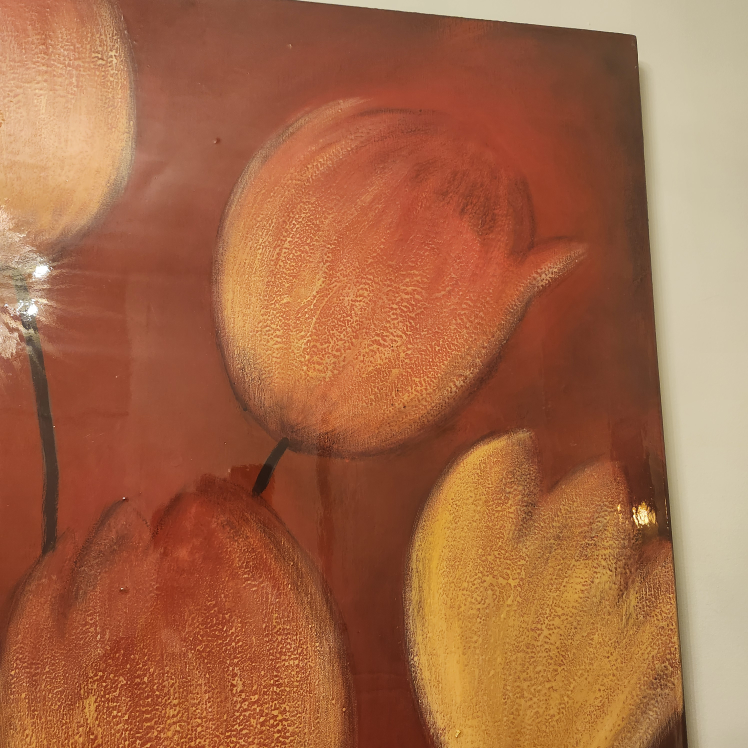 Large Abstract Tulip Canvas Wall Art - photo 2
