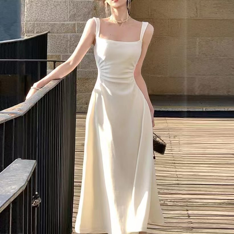 Elegant White Midi Sundress