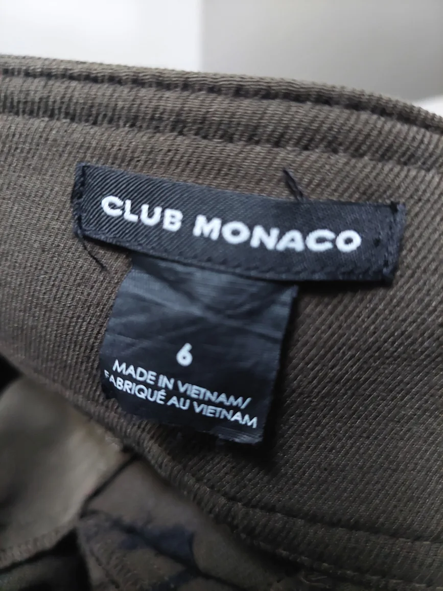 Club Monaco Women's Olive Green Pants Size 6 image indicator(3)