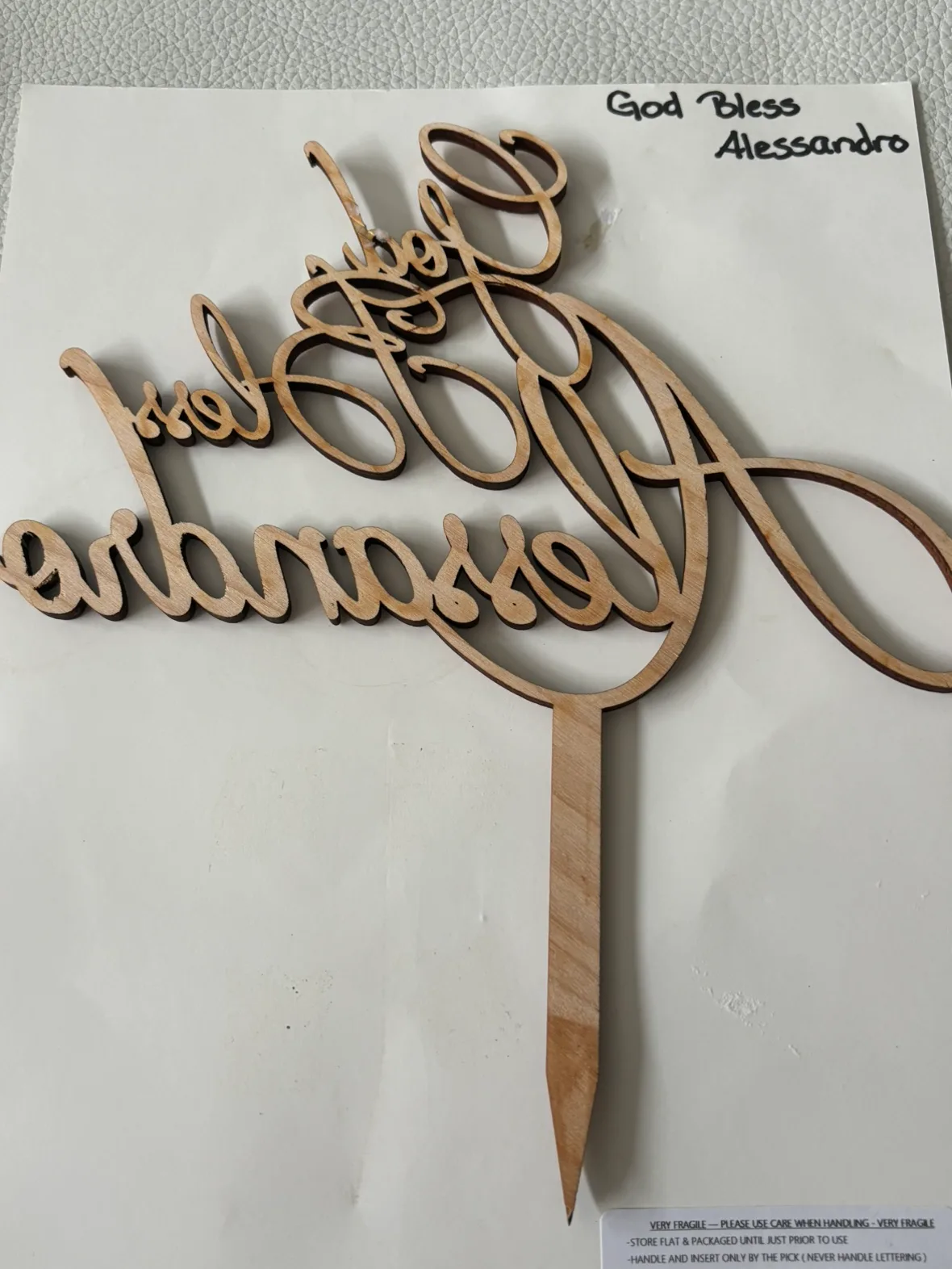 God Bless Alessandro cake topper & banner image indicator(3)