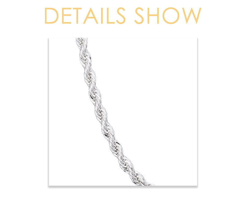 Silver Rope Chain Necklace - photo 3