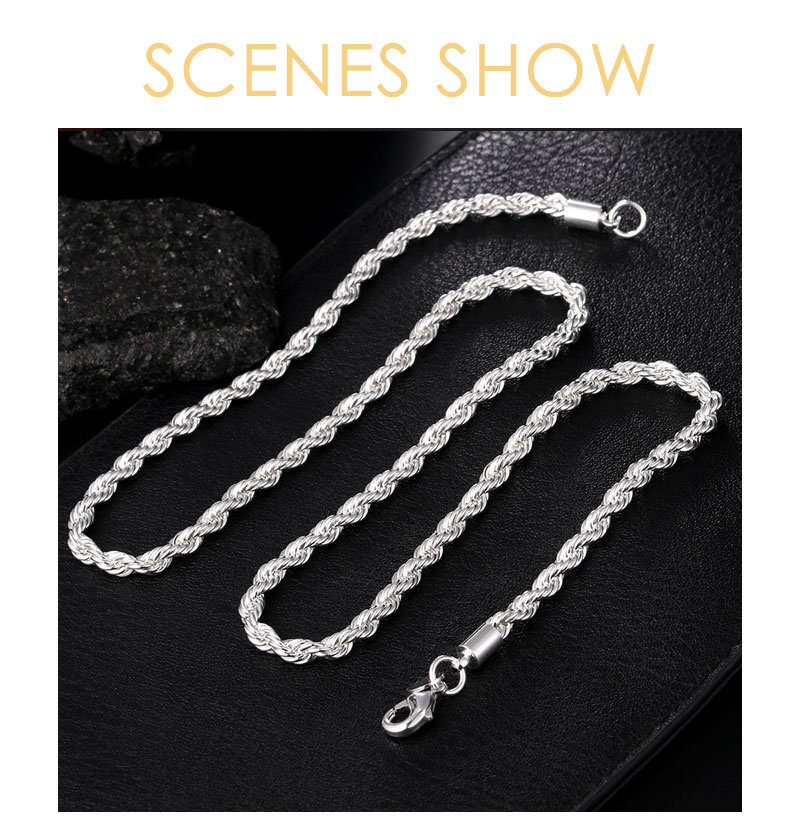 Silver Rope Chain Necklace - photo 4