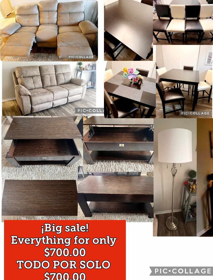 Big Sale! Furniture Set - Sofas, Tables, Lamp and more