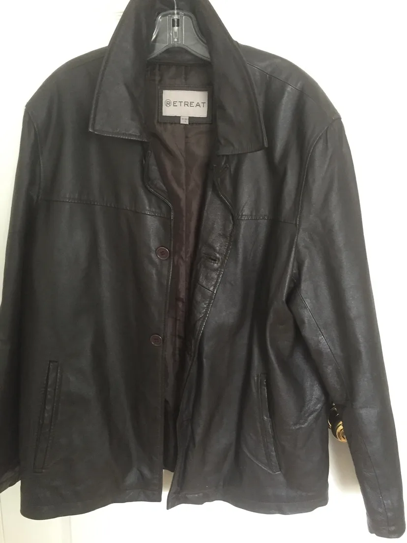 Leather Jacket with Removable LIner size L image indicator(2)
