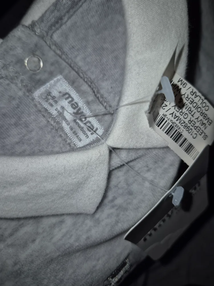 Mayoral Newborn Baby Boy's Grey Velour Jumpsuit image indicator(2)