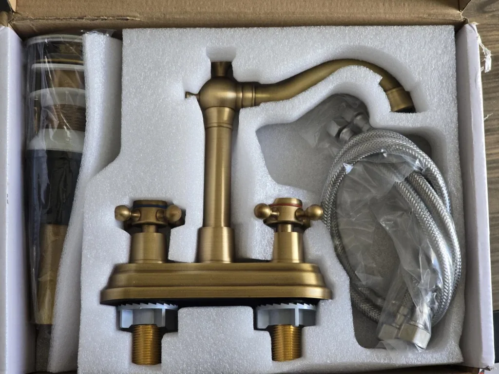 Brand New  Bathroom Faucet  Antique Mixer Double Handle Tap