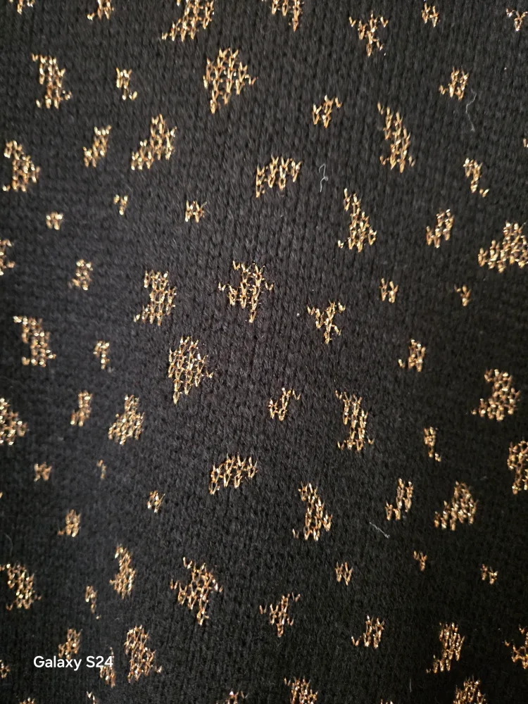 Black and Gold Knit Sweater image indicator(2)