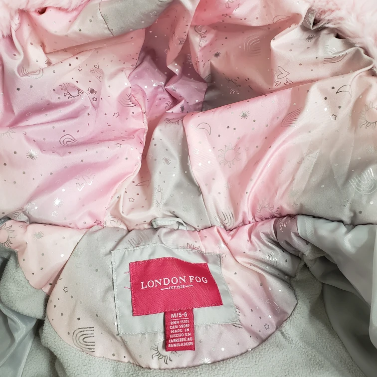 London Fog Girls' Size 5/6 Pink & Grey Snowsuit - photo 2