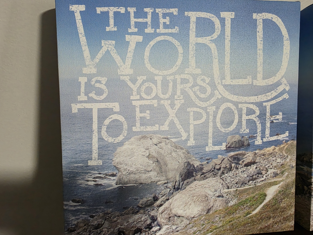 Set of 2 Inspirational Travel Canvas Wall Art Prints - photo 4