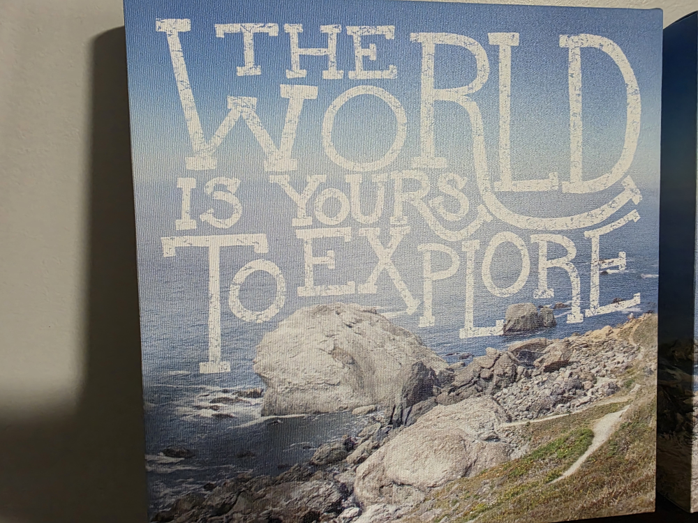 Set of 2 Inspirational Travel Canvas Wall Art Prints - photo 5