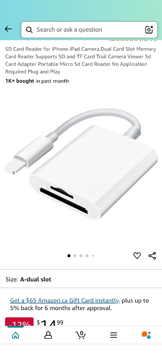 iPhone iPad SD TF Card Reader Dual Slot image indicator(2)