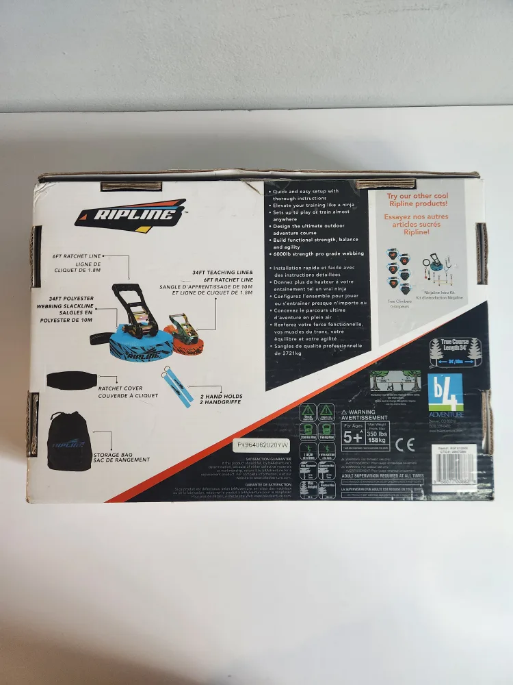 Ripline 40ft Ninja Slackline Challenge Course with Teaching Line image indicator(5)