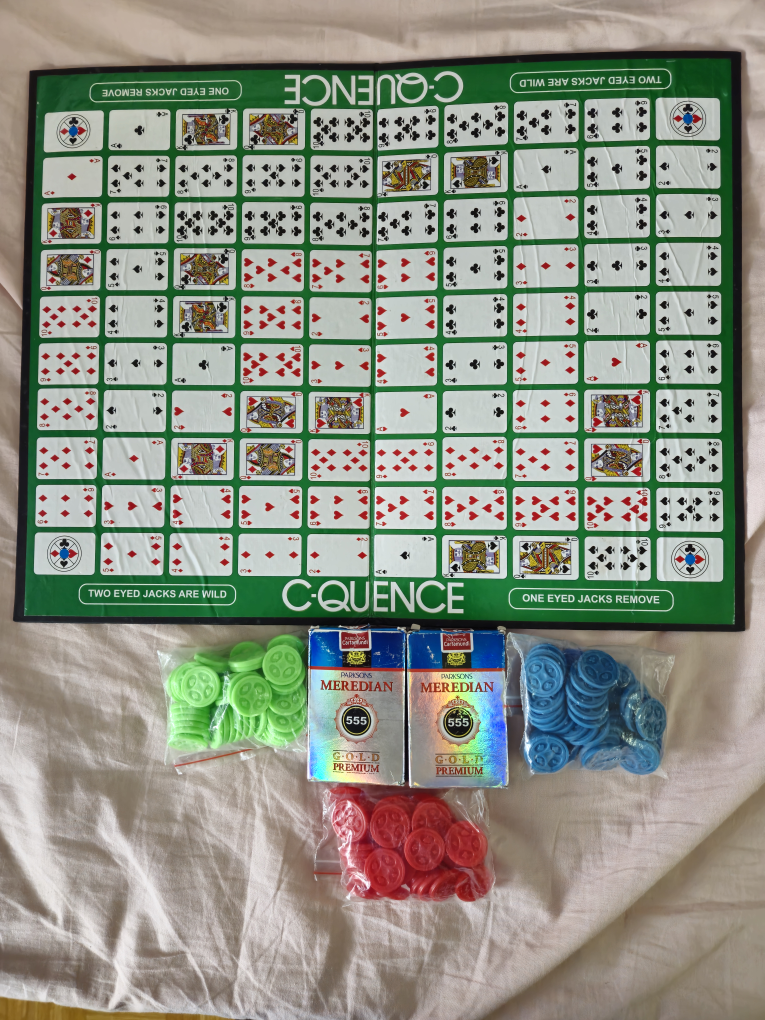 C-quence Card Game with Chips