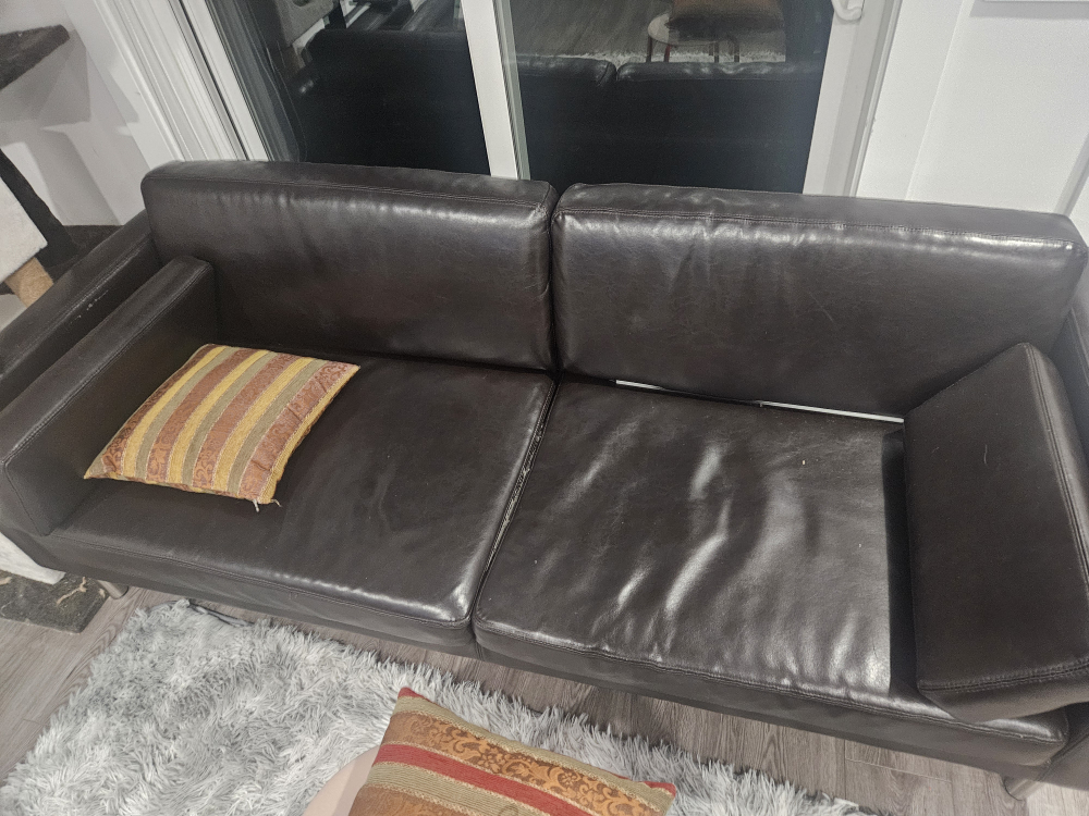 Black Leather Sofa