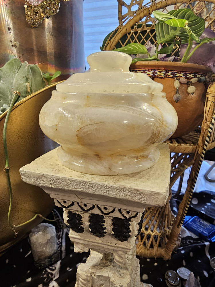 Elegant Onyx Marble Trinket Jar