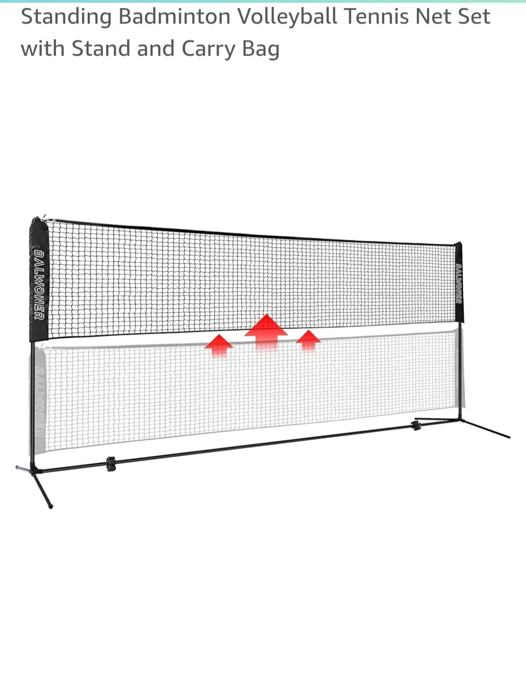 Badminton/Pickleball Net Set with Stand and Carry Bag image indicator(4)