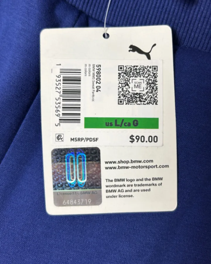 BMW Motorsport Puma Sweatpants - Size Large image indicator(4)