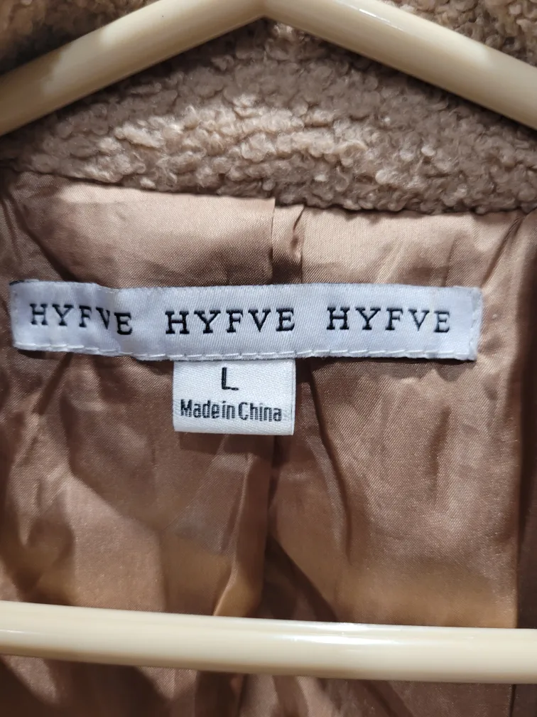 HYFVE Beige Teddy Jacket Size Large image indicator(2)