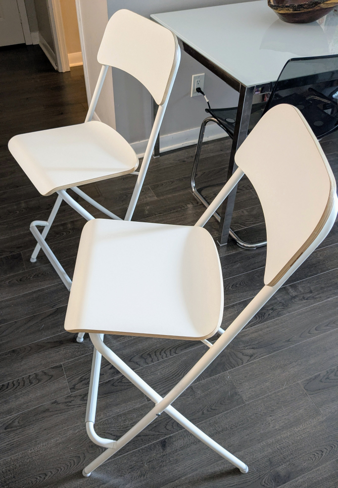 IKEA Franklin White Folding Bar Stools (Set of 2) - photo 2