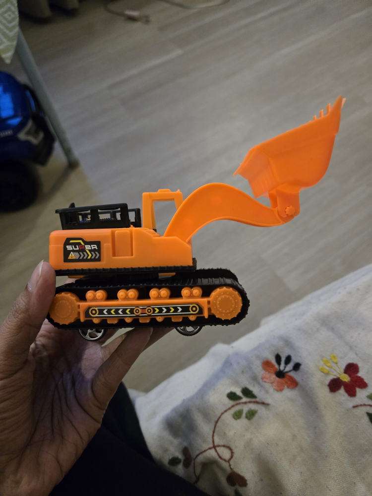 Orange Toy Excavator