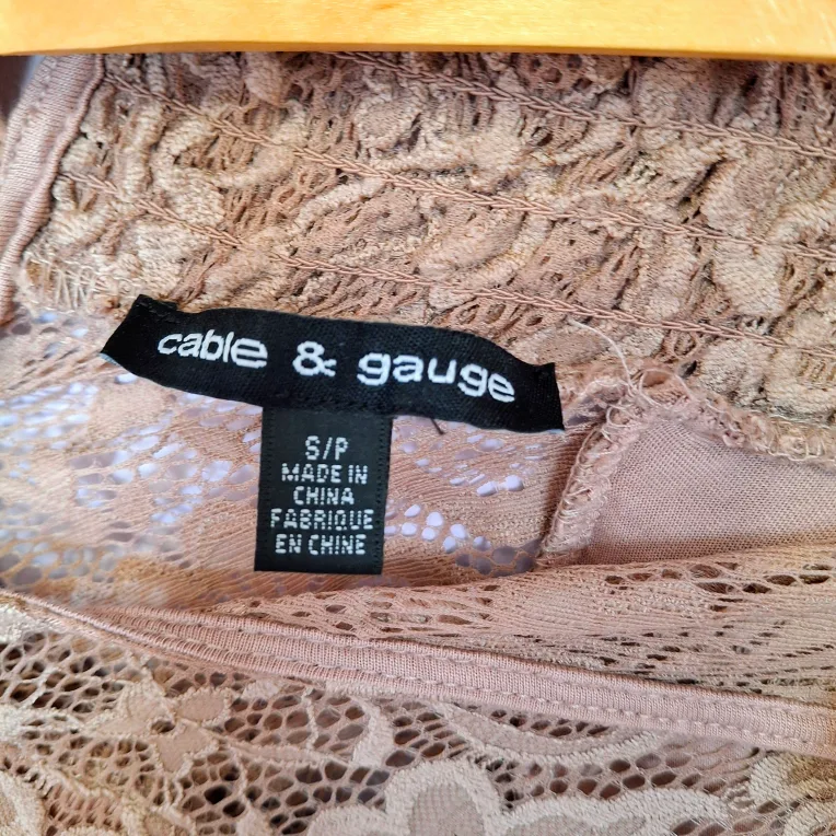 Women's High Neck Lace Blouse (S/P) - Cable & Gauge image indicator(7)