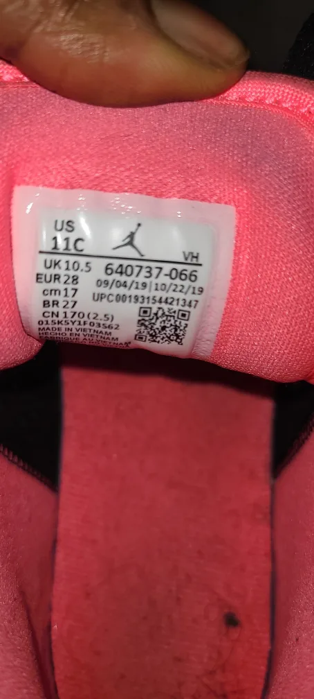 💘 Air Jordan 1 Mid Toddler Shoes - Black and Pink size 11C 💘 image indicator(4)