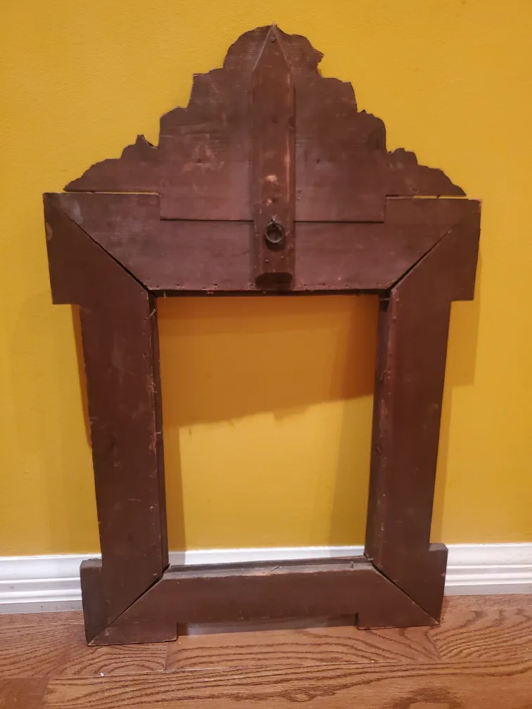 19th Century French Napoleon III Repousse Mirror - No Mirror image indicator(2)